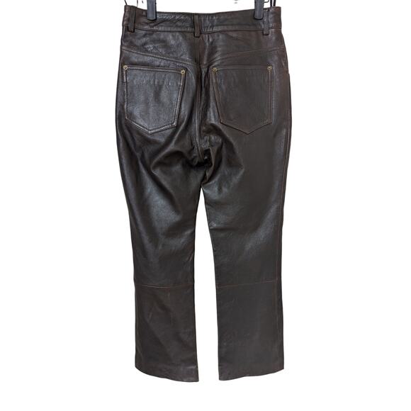 Wilson's Leather Maxima | Vintage Chocolate Brown Leather Pants | Size 6 - Picture 2 of 15